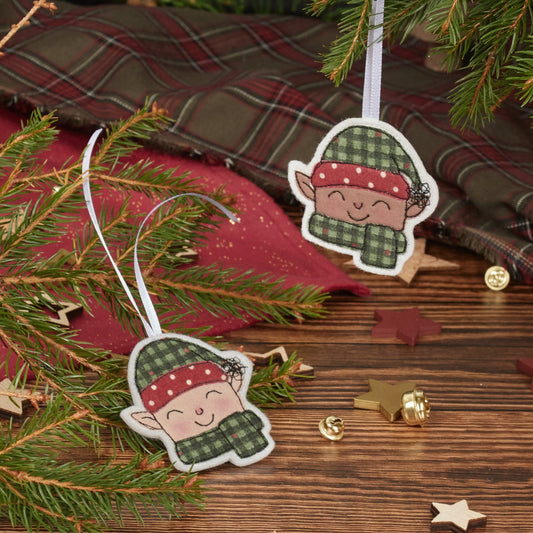 Lutin du Père Noël – décoration à suspendre