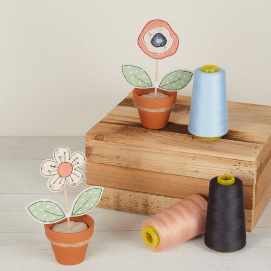 Fleur en pot (diverses variantes)