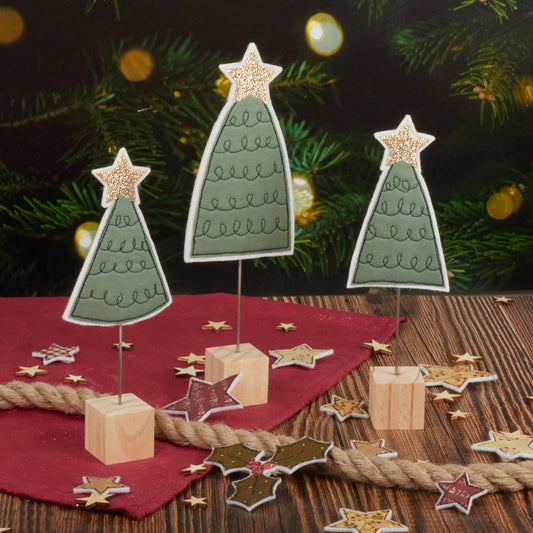 Trio de sapins à poser (2 versions)