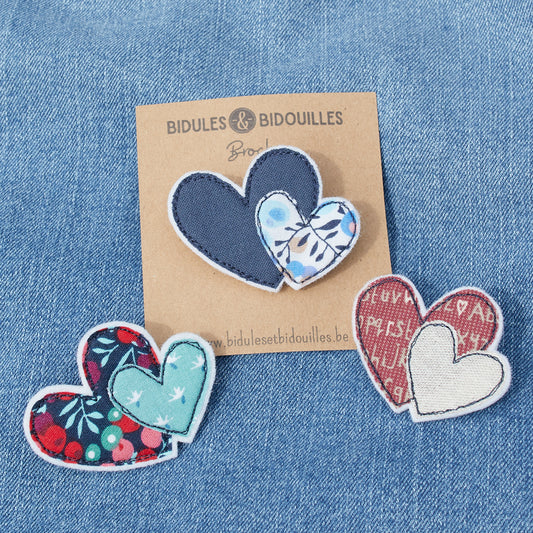 Duo de cœurs (divers coloris)