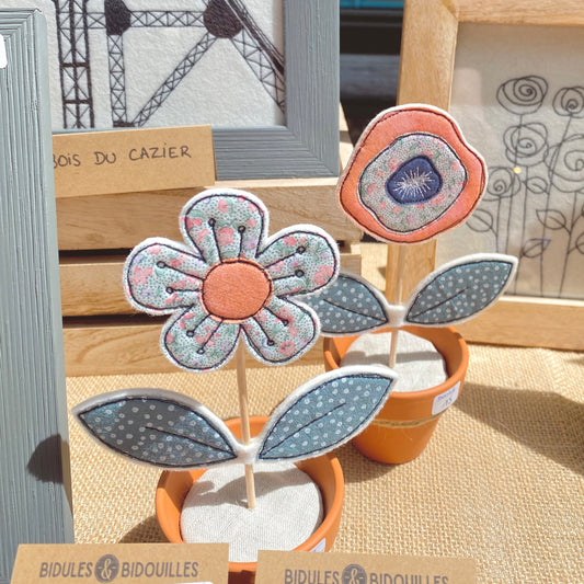 Fleur en pot (diverses variantes)