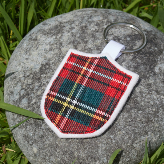 Porte-clé blason tartan