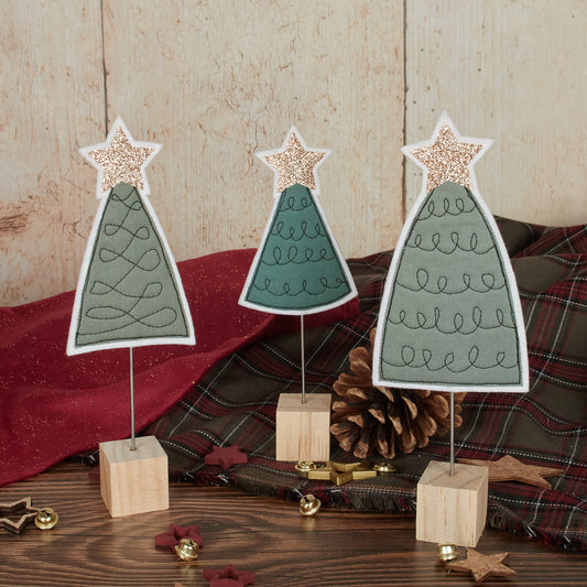 Trio de sapins à poser (2 versions)