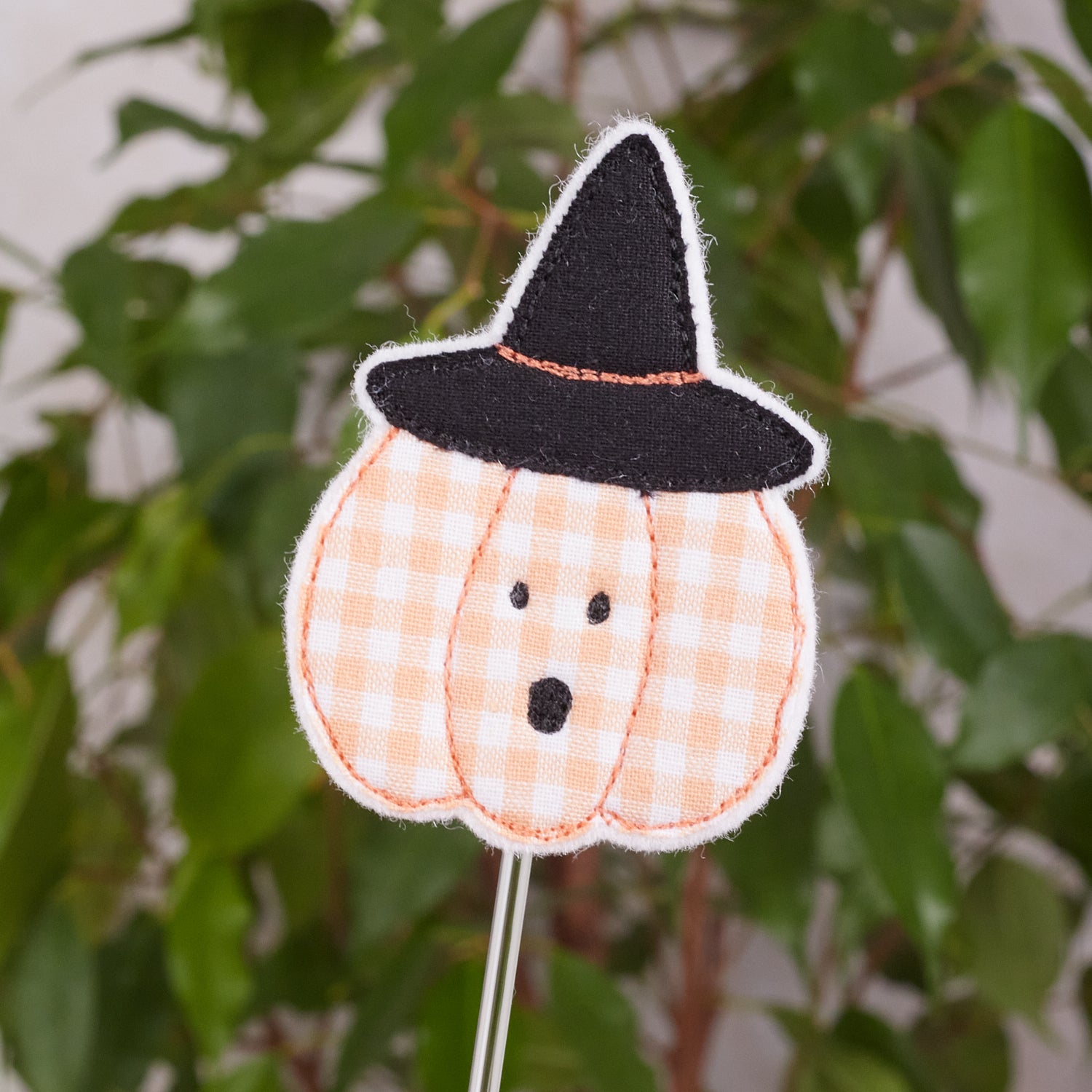 Pique-plante citrouille d'Halloween