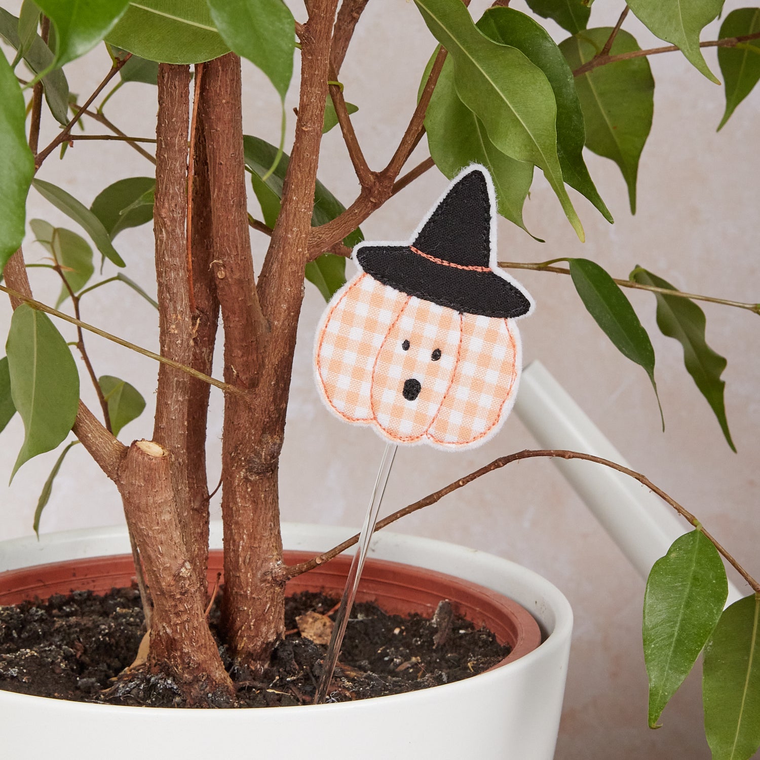 Pique-plante citrouille d'Halloween