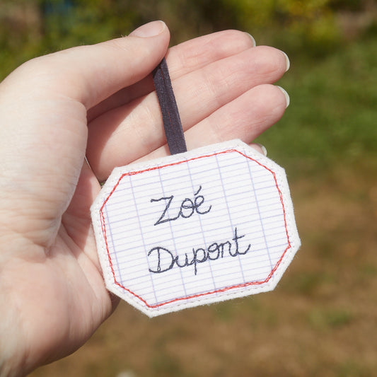 Déco de sac étiquette personnalisable