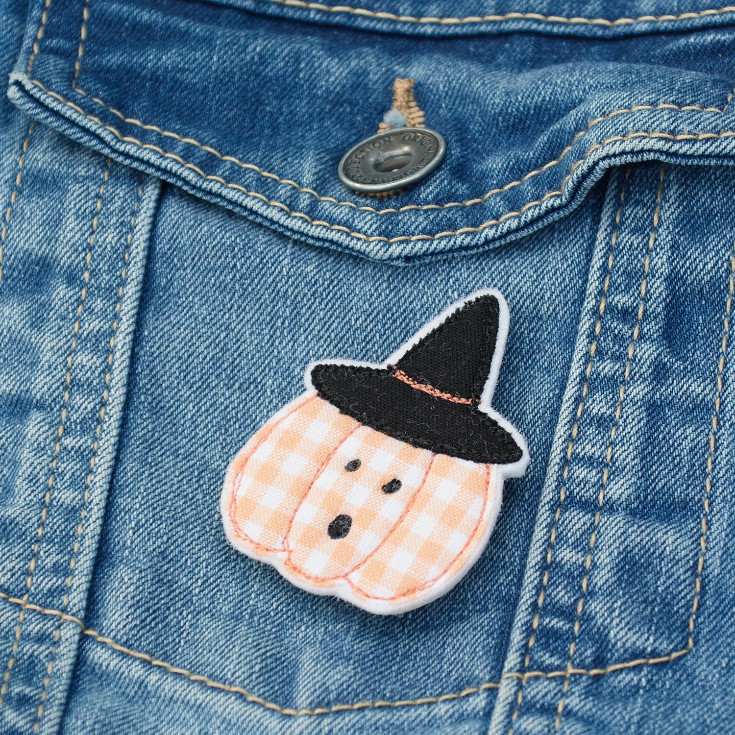 Citrouille d'Halloween – broche, magnet ou marque-page