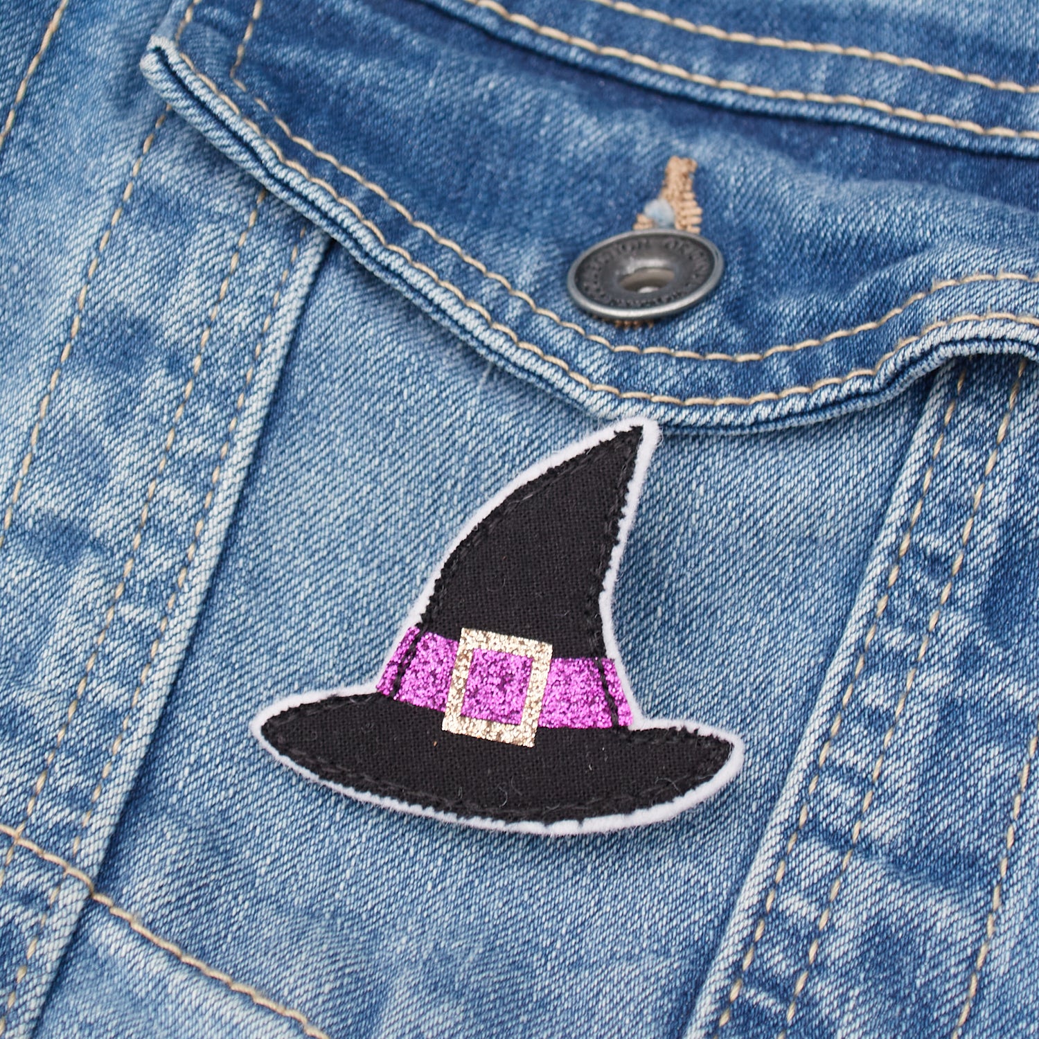 Chapeau de sorcière – broche, magnet ou marque-page