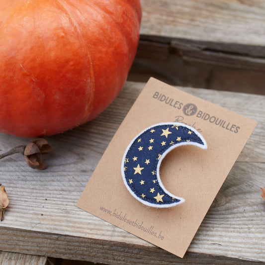 Lune – broche ou magnet