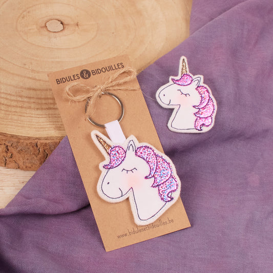 Porte-clé licorne