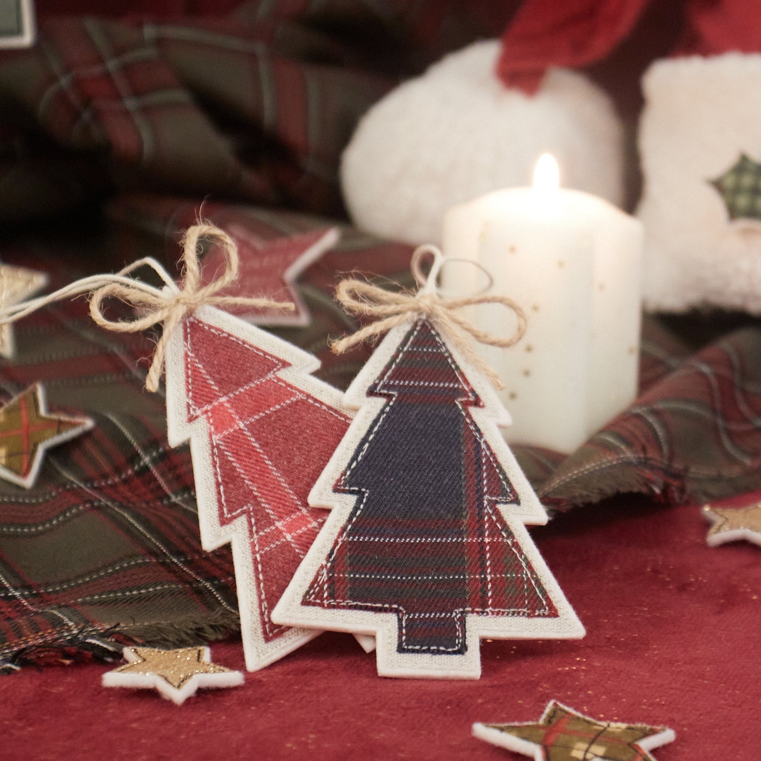 Sapin tartan – décoration à suspendre