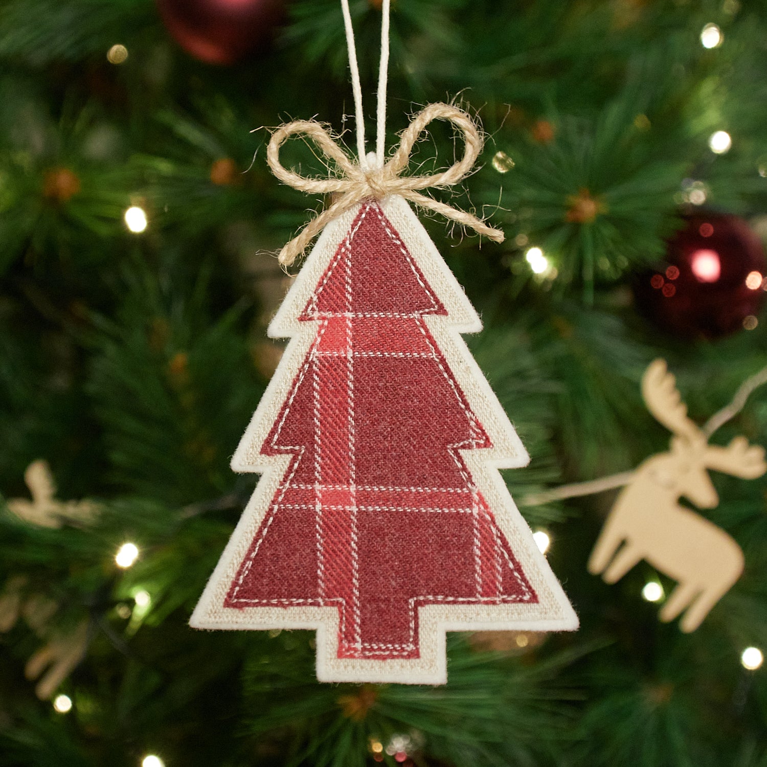 Sapin tartan – décoration à suspendre