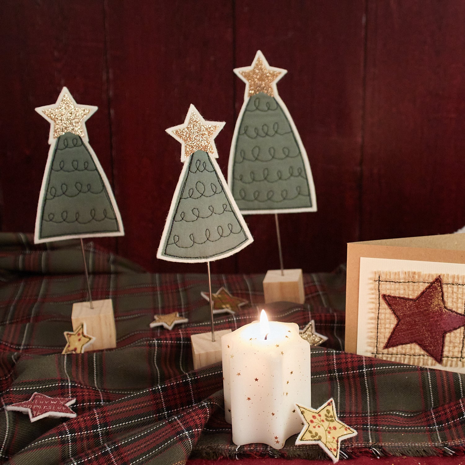 Trio de sapins à poser (2 versions)